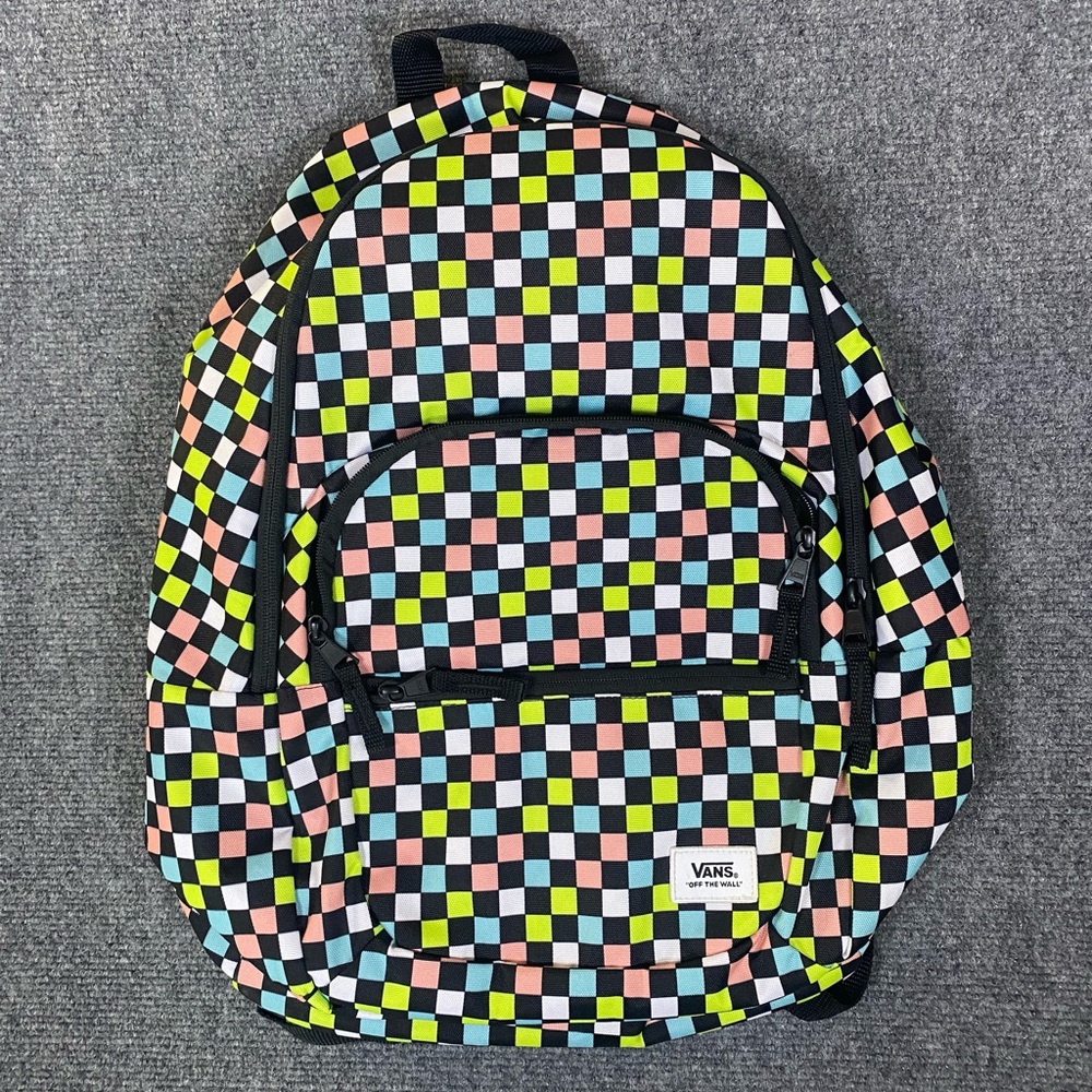NWOT Vans Old Skool III‎ Multicolored Checkered Backpack travel, school